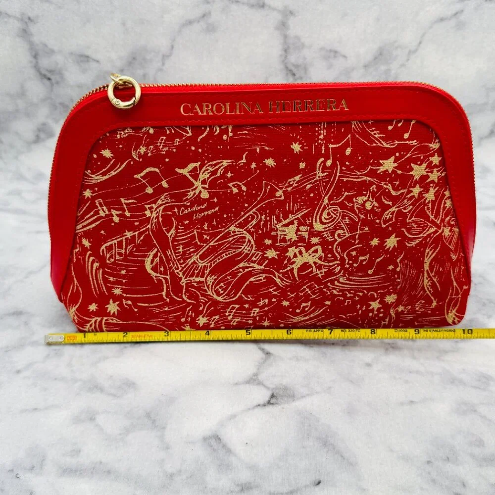 Carolina Herrera Beauty Gift Set-Red Pouch, Good Girl,Lipstick,Mirror-4pc-NEW